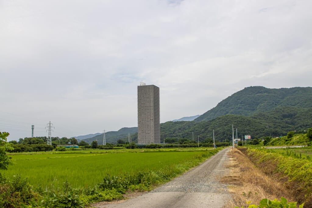 田園地帯のタワーマンション